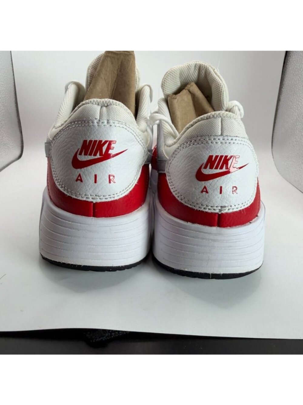 Nike Air Max White & Red Mens Size 10 Sneakers CW4555-107 - Picture 5 of 9